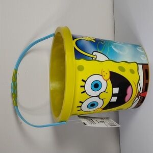 Spongebob Squarepants Sand Pail 7.5" Beach Bucket Easter Basket